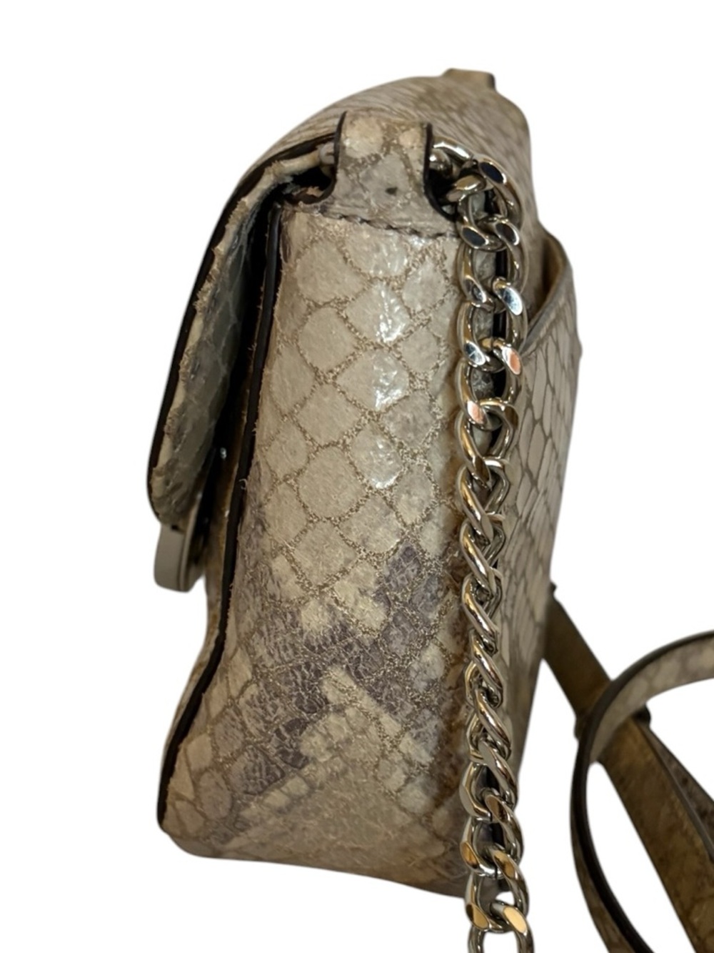 Michael Kors Y2K Vintage Metallic Gold Snake-Effect Crossbody Bag - Picture 3 of 10